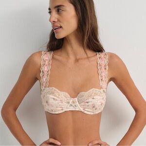 NWT For Love & Lemons Peaches & Cream Bra Size S-DD